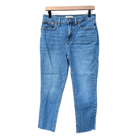 Madewell The Petite Perfect Vintage Jean Raw Hem Edition 28 Women’s Straight Leg - Picture 2 of 9